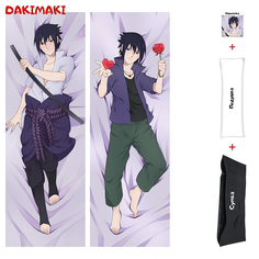 Наволочка + подушка + сумка Дакимакура Саске 0783 150x50 Dakimaki