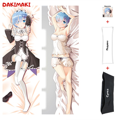 Наволочка + подушка + сумка Дакимакура Рем Ре Зеро 0788 150x50 Dakimaki