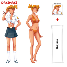 Наволочка + подушка Дакимакура Алиса 0808 150x50 Dakimaki