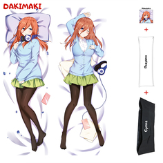 Наволочка + подушка + сумка Дакимакура Мику Накано 0815 150x50 Dakimaki