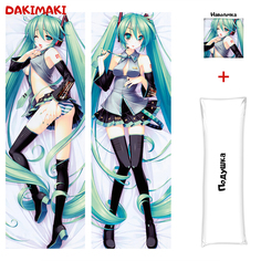 Наволочка + подушка Дакимакура Мику Хацунэ 0817 150x50 Dakimaki