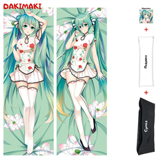 Наволочка + подушка + сумка Дакимакура Мику Хацунэ 0818 150x50 Dakimaki