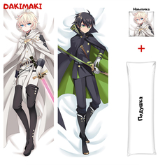 Наволочка + подушка Дакимакура Микаэла и Юичиро 0819 150x50 Dakimaki
