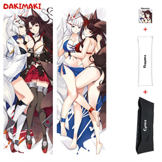 Наволочка + подушка + сумка Дакимакура Кага и Акаги 0866 150x50 Dakimaki