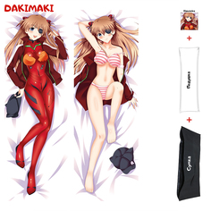 Наволочка + подушка + сумка Дакимакура Аска 0884 150x50 Dakimaki
