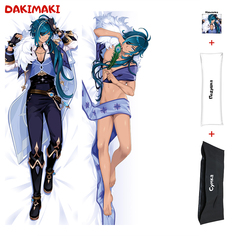 Наволочка + подушка + сумка Дакимакура Кэйа Геншин 0931 150x50 Dakimaki