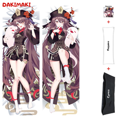 Наволочка + подушка + сумка Дакимакура Ху Тао 0933 150x50 Dakimaki