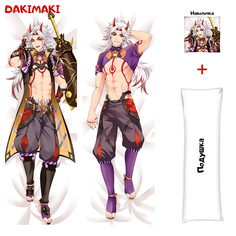 Наволочка + подушка Дакимакура Аратаки Итто 0937 150x50 Dakimaki