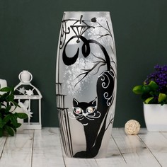 Ваза стекло Кошка 1, d-7.5см 10х26 см, v=1.7л No Brand