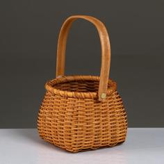 Корзина плетеная (ротанг), 14,5xН11/24,5 см, коричневый No Brand