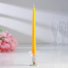 Свеча витая,2,5х 25 см, желтая, (60 шт) No Brand