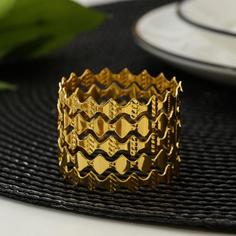 Кольцо для салфетки Фера, 5x5x3,5 см, цвет золотой No Brand