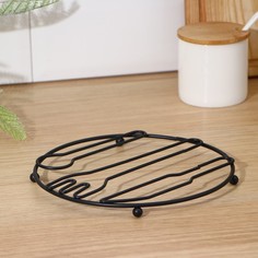 Подставка под горячее на ножках Столовые приборы, 20x20x2 см No Brand