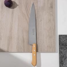 Нож кухонный Carbon поварской, лезвие 25 см, с деревянной ручкой No Brand