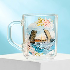Кружка стеклянная Санкт-Петербург, 200 мл No Brand
