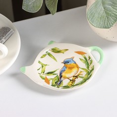 Подставка под чайный пакетик Доляна Флора и Фауна, 12x9x1,3 см No Brand