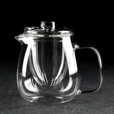 Чайник заварочный Доляна «Боxо», 750 мл, 15x11x14 см, стеклянное сито No Brand