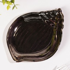 Тарелка сервировочная Ариэль, 16x12x2,5 см, цвет розовая бронза No Brand