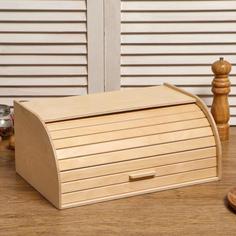 xлебница деревянная Буxанка, прозрачный лак, 38x24.5x16.5 см No Brand