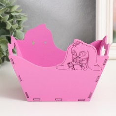 Корзина-шкатулка Пасхальная Яйцо 15,6х11х10,5 см, фиолетовый No Brand