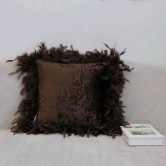 Наволочка декоративная Бурлеск, размер 40 х 40 см, шоколад Sofi de Marko