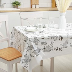 Скатерть-раскраска одноразовая детская Играем и едим», 110x150 см No Brand