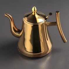 Чайник с ситом, "Кеннет", 1,5 л, золотистый No Brand