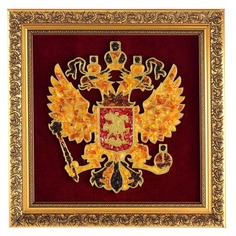 0034607/29*29см Янтарь ПАННО "ГЕРБ РФ" 29*29см ((внутренний размер) No Brand