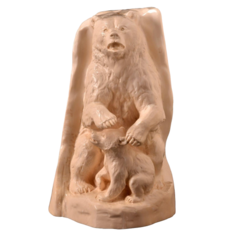 Скульптура из бивня мамонта "Медведица с медвежонком" No Brand