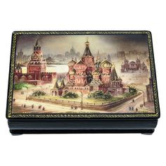 Шкатулка с художественной росписью "Москва" No Brand