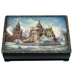Шкатулка с художественной росписью "Москва" No Brand