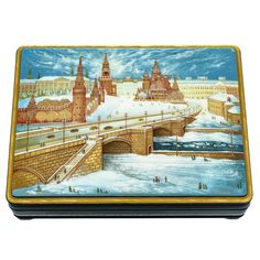 Шкатулка с художественной росписью "Старая Москва" No Brand