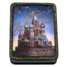 Шкатулка с художественной росписью "Москва" No Brand