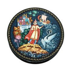 Шкатулка с художественной росписью "Гвидон" No Brand