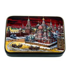 Шкатулка с художественной росписью "Старая Москва" No Brand