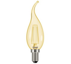 Светодиодная лампа General Lighting Systems FIL Свеча на ветру CWS-7W-E14 золотое стекло 6