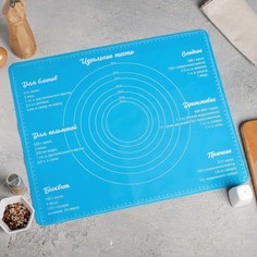 Силиконовый коврик для выпечки «Идеальное тесто», 50 х 40 см No Brand