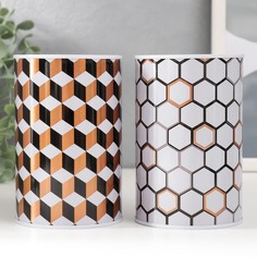 Копилка металл "Соты/кубики" МИКС 8х8х12,5 см No Brand