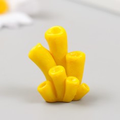 Фигурка для флорариума полистоун "Трубчатый жёлтый коралл" 2,9х3,5 см (4 шт) No Brand