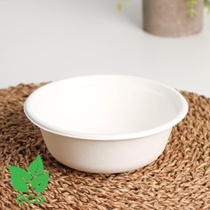 Тарелка суповая 500 мл "ECO", d=15.5 см, сахарный тростник, 50 шт/уп. (50 шт) No Brand