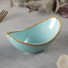 Салатник керамический «Сапфир», 14,5x8x6 см, цвет голубой No Brand