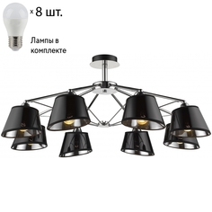 Потолочная люстра с лампочками Velante 296-107-08+Lamps E27 P45