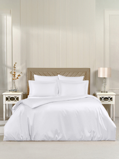 Постельное белье Arya Vip из Oднотонного Сатина 2 Сп. 200x220 Белый