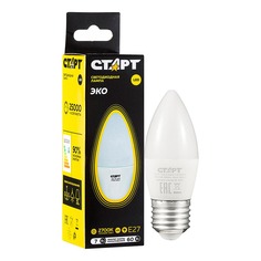 Лампа светодиодная Старт ECO E27 7 Вт 2700 K свеча матовая Start