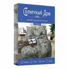 Комплект постельного белья Солнечный Дом "Изумрудные листья" 1,5-сп полисатин 50 x 70 см
