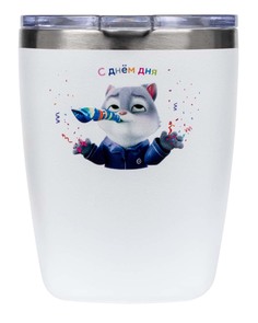 Термокружка Viva СберКот NEW Конфетти 400 ml белый
