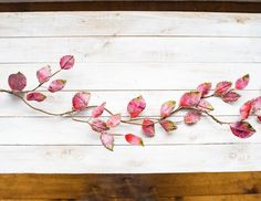 Искусственная розовая гирлянда "Рассветные листья", 120 см Kaemingk