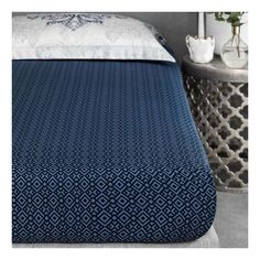 Простыня Togas Флевланд 160 х 200 + 35 см хлопок синяя