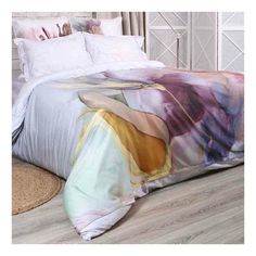 Комплект постельного белья Mona Liza Golden Glow Iris двуспальный лилово-фисташковый