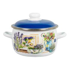 Кастрюля СтальЭмаль Горная лаванда 2 л